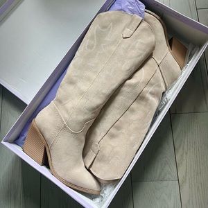 Madden Girl Arizona Cream Suede Boots